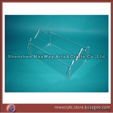 Transparent Rectangular Acrylic/Plexiglass Food Tray Holder